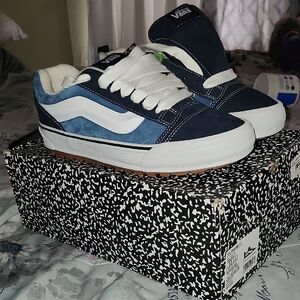Vans Blue and White Old Skool Sneakers